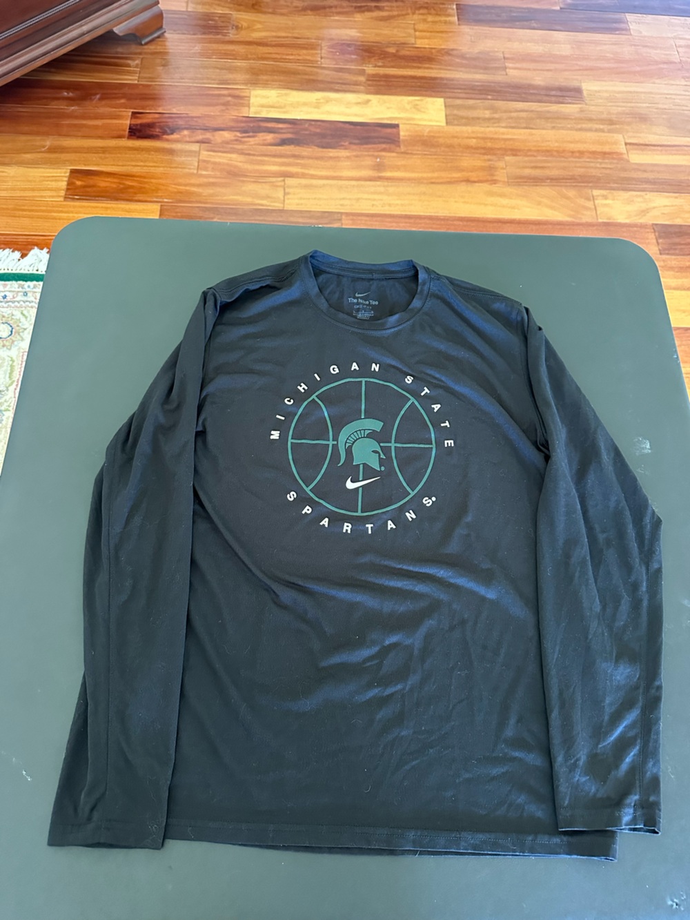 Nike Michigan State Spartans Black Long-Sleeve Shirt Mens Large